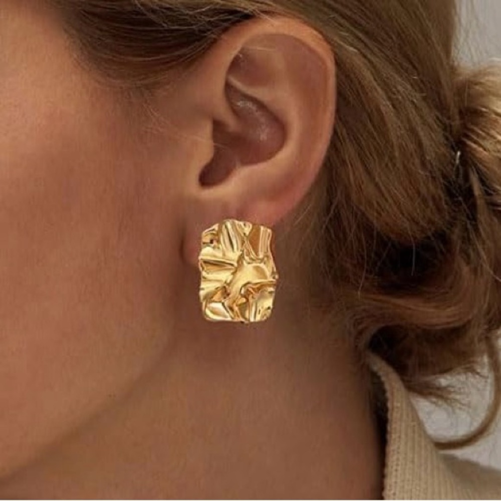 NEW💎24K Gold Rectangular Earrings*Vintage Inspired Earrings*Waterproof J…